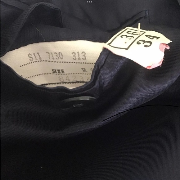 MANCILLAS International Mens 100% Blue Wool Pinstripe Two Button Suit Coat 46R - Picture 12 of 14